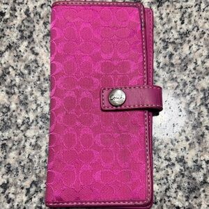 Coach Fuchsia Signature Wallet